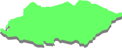 与那国島（沖縄県）の外観図形イラスト画像