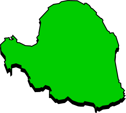 与論島(鹿児島県)の外観図形イラスト画像
