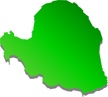 与論島(鹿児島県)の外観図形イラスト画像