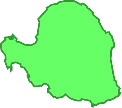 与論島(鹿児島県)の外観図形イラスト画像