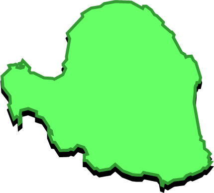 与論島(鹿児島県)の外観図形イラスト画像