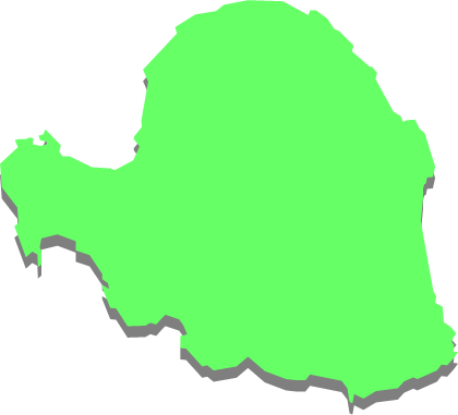 与論島(鹿児島県)の外観図形イラスト画像