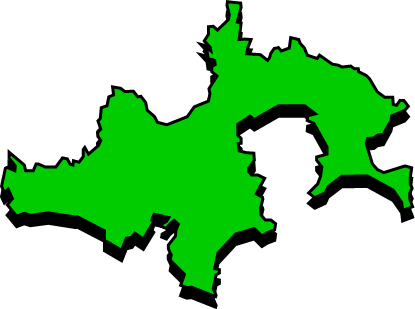 座間味島（沖縄県）の外観図形イラスト画像