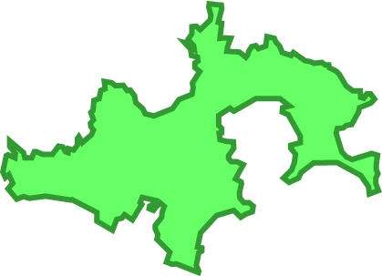 座間味島（沖縄県）の外観図形イラスト画像