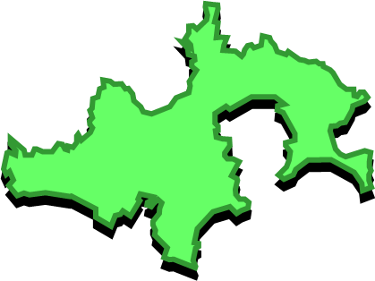 座間味島（沖縄県）の外観図形イラスト画像