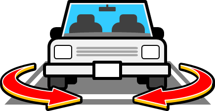 前向き駐車、後ろ向き駐車のイラスト画像