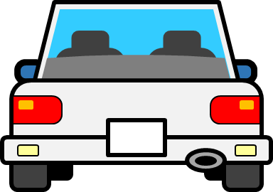 前向き駐車、後ろ向き駐車のイラスト画像