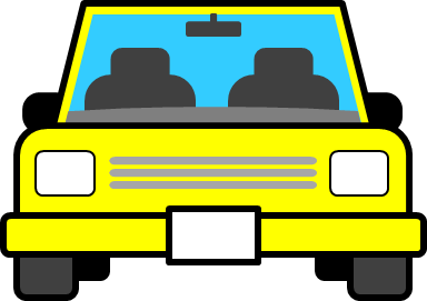 前向き駐車、後ろ向き駐車のイラスト画像