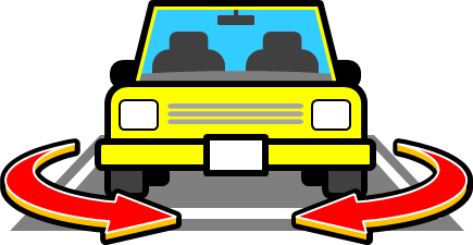 前向き駐車、後ろ向き駐車のイラスト画像