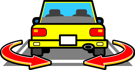 前向き駐車、後ろ向き駐車のイラスト画像