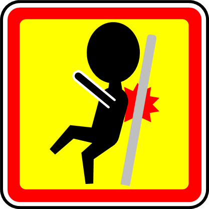 もたれ注意マーク画像