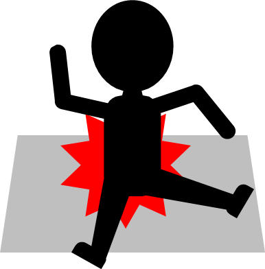 もたれ注意マーク画像