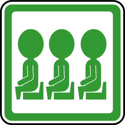 整列、順番待ちマーク画像