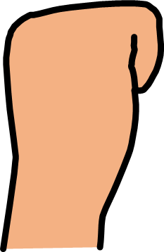 握りこぶしのシルエット画像