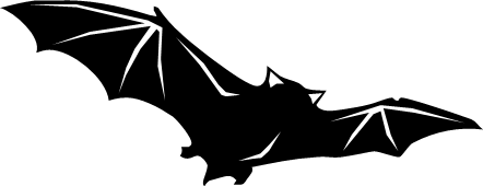 コウモリのシルエット画像