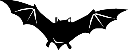 コウモリのシルエット画像