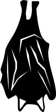 コウモリのシルエット画像