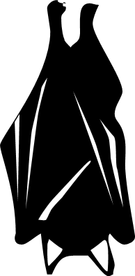 コウモリのシルエット画像