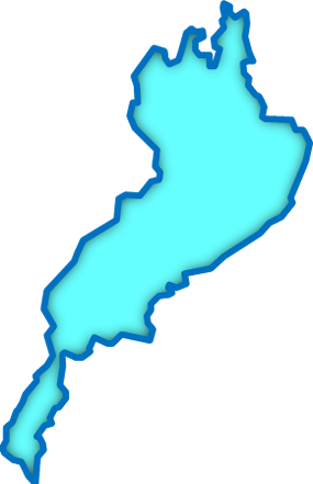 琵琶湖（滋賀県）の外観図形イラスト画像