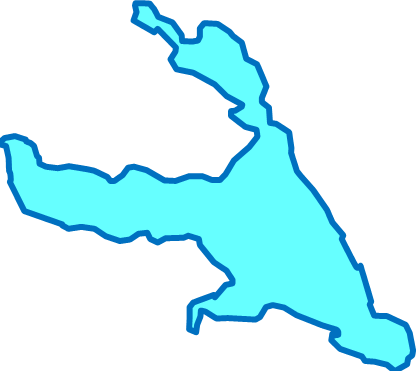 霞ヶ浦（茨城県）の外観図形イラスト画像