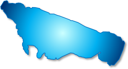 サロマ湖（北海道）の外観図形イラスト画像