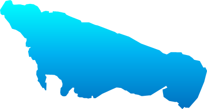 サロマ湖（北海道）の外観図形イラスト画像
