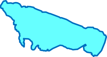 サロマ湖（北海道）の外観図形イラスト画像