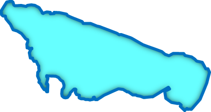 サロマ湖（北海道）の外観図形イラスト画像