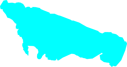 サロマ湖（北海道）の外観図形イラスト画像