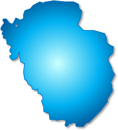 猪苗代湖（福島県）の外観図形イラスト画像