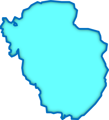 猪苗代湖（福島県）の外観図形イラスト画像