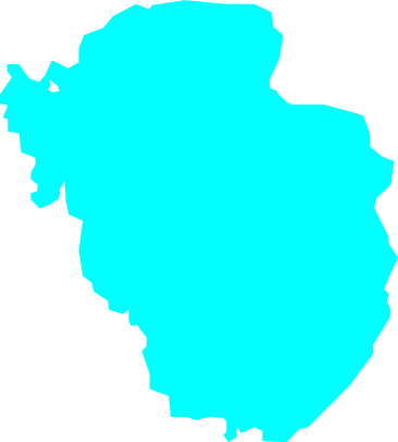 猪苗代湖（福島県）の外観図形イラスト画像