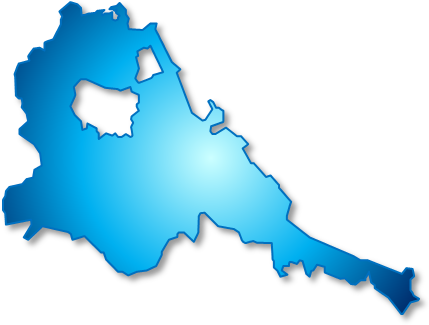 中海（島根県・鳥取県）の外観図形イラスト画像