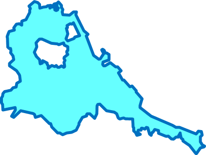 中海（島根県・鳥取県）の外観図形イラスト画像