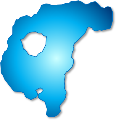 屈斜路湖(北海道)の外観図形イラスト画像