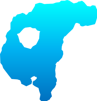屈斜路湖(北海道)の外観図形イラスト画像