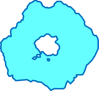 洞爺湖（北海道）の外観図形イラスト画像