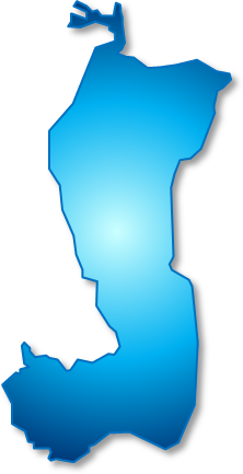 小川原湖（青森県）の外観図形イラスト画像