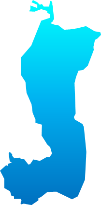 小川原湖（青森県）の外観図形イラスト画像