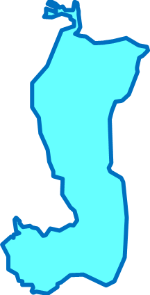 小川原湖（青森県）の外観図形イラスト画像