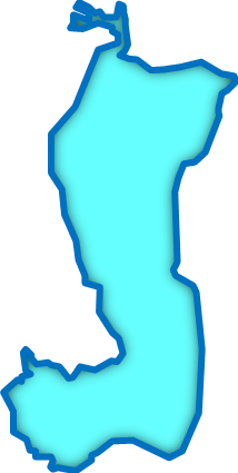 小川原湖（青森県）の外観図形イラスト画像