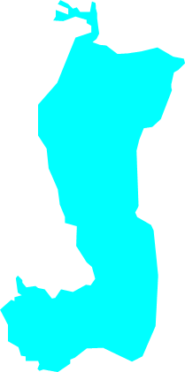 小川原湖（青森県）の外観図形イラスト画像
