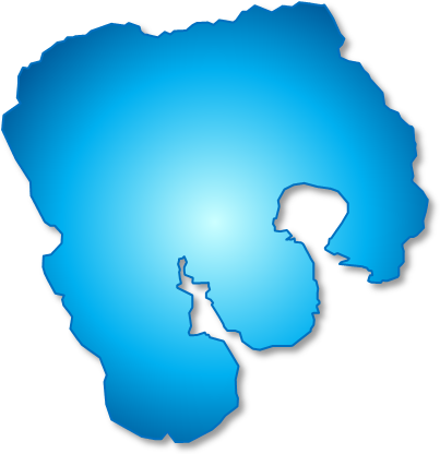 十和田湖(青森県・秋田県)の外観図形イラスト画像