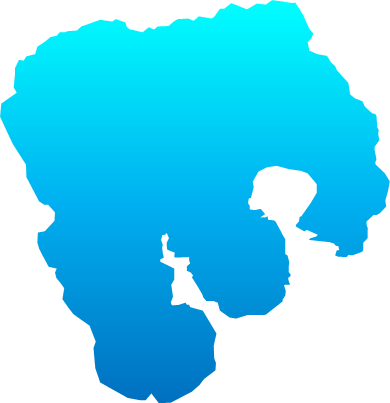 十和田湖(青森県・秋田県)の外観図形イラスト画像
