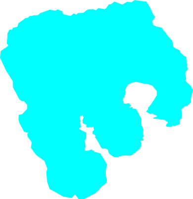 十和田湖(青森県・秋田県)の外観図形イラスト画像
