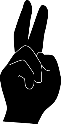 ピースのシルエット画像