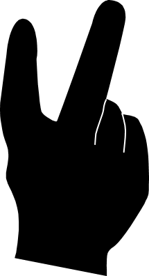 ピースのシルエット画像