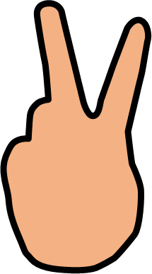ピースのシルエット画像