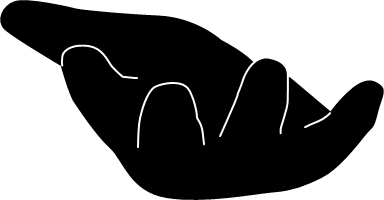 誘う手のシルエット画像