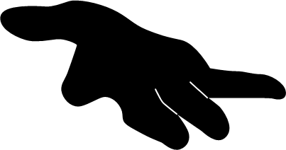 誘う手のシルエット画像